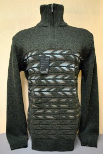 Джемпер короткая молния 1874 коричневый 1