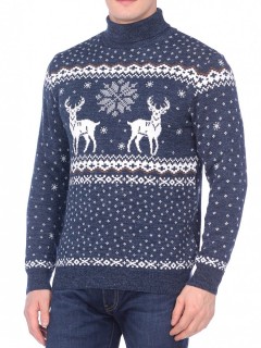 Джемпер высокое горло 2058 джинс 1