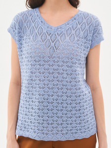 Джемпер короткий рукав л0677 джинс