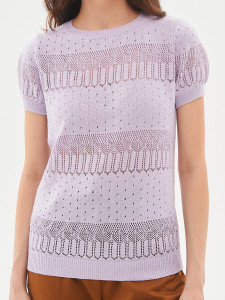 Джемпер короткий рукав л1242 сирень