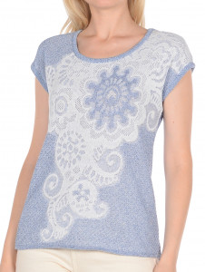 Джемпер короткий рукав л20556 джинс 2