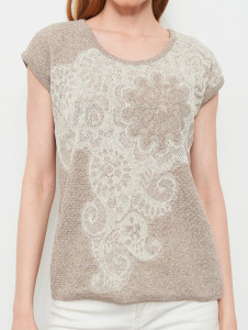 Джемпер короткий рукав л20556 беж