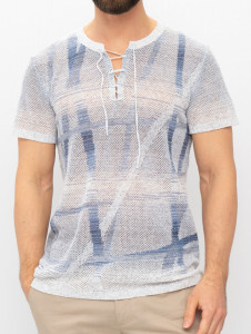 Джемпер короткий рукав 22413 серый