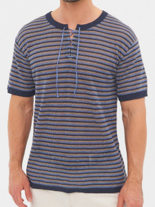 Джемпер короткий рукав 22467 джинс