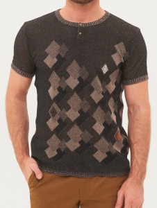 Джемпер короткий рукав 21810 коричневый