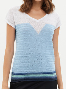 Джемпер короткий рукав л0269 голубой 2