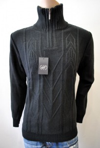 Джемпер короткая молния 1587 черный 1