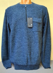 Джемпер короткая молния 1761 джинс 1