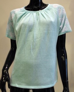 Джемпер короткий рукав л0463 мята 1