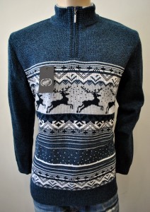 Джемпер короткая молния 1227 джинс 1