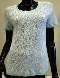 Джемпер короткий рукав л0448 мята 1