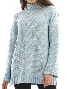 Джемпер высокое горло л1040 иней