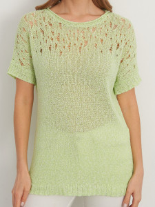 Джемпер короткий рукав л1318 салатовый