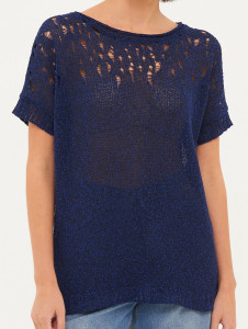 Джемпер короткий рукав л1318 синий