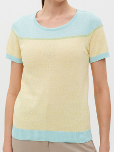 Джемпер короткий рукав л1399 желтый