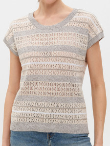 Джемпер короткий рукав л0695 лен