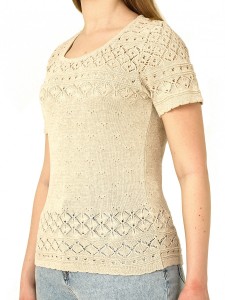 Джемпер короткий рукав л0455 лен 2