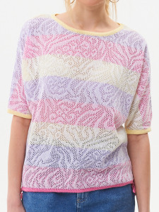 Джемпер короткий рукав л1233 радуга