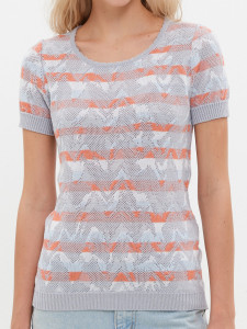 Джемпер короткий рукав л1465 серый