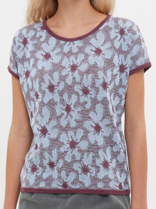 Джемпер короткий рукав л1346 фиалка