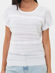 Джемпер короткий рукав л1506 белый