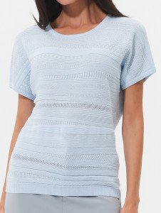 Джемпер короткий рукав л1506 голубой