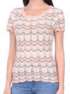 Джемпер короткий рукав л0316 абрикос 1