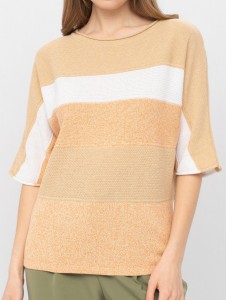 Джемпер короткий рукав л0711 медовый