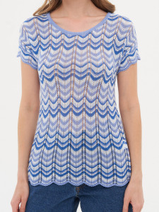 Джемпер короткий рукав л1344 голубой