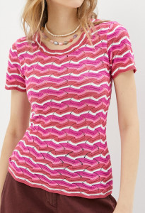 Джемпер короткий рукав л0955 розовый 1