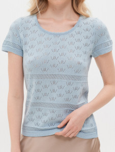 Джемпер короткий рукав л1467 опал