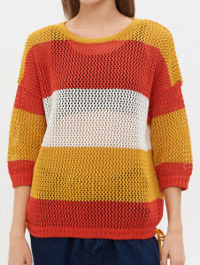 Джемпер короткий рукав л1468 оранж