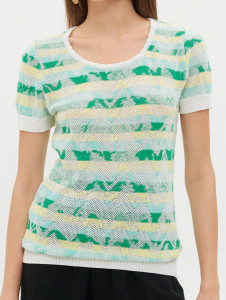 Джемпер короткий рукав л1465 молочный