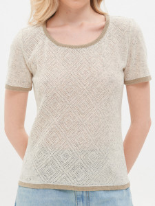 Джемпер короткий рукав л0007 лен 1