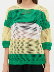 Джемпер короткий рукав л1468 зеленый