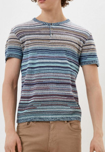 Джемпер короткий рукав 2243 джинс 1/лам