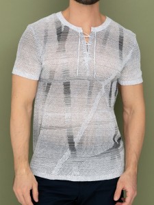 Джемпер короткий рукав 2413 серый 2