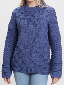 Джемпер высокое горло л21180 джинс