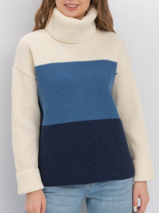 Джемпер высокое горло л31175 джинс