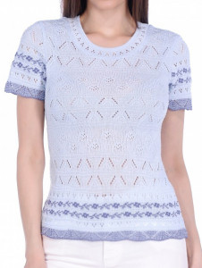 Джемпер короткий рукав л0459 голубой 1