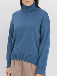 Джемпер высокое горло л21178 джинс