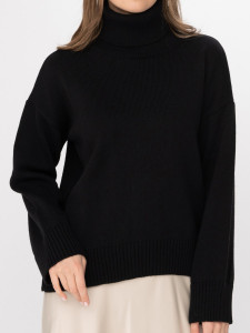 Джемпер высокое горло л21178 черный