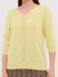 Джемпер короткий рукав л1339 желтый