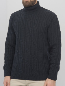 Джемпер высокое горло 32371 синий