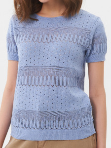 Джемпер короткий рукав л1242 джинс