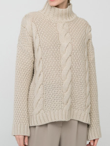 Джемпер высокое горло л21157 жемчуг