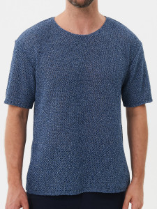 Джемпер короткий рукав 2411 индиго