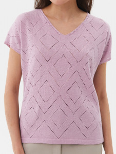 Джемпер короткий рукав л1128 розовый