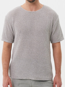 Джемпер короткий рукав 2411 бежевый