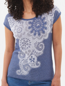 Джемпер короткий рукав л30556 джинс 1